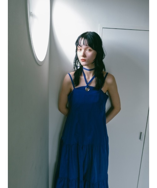 sahara（サハラ）の「Eyelet Tiered Dress/アイレットティアードドレス（ワンピース・レディース・ブラック/アイボリー/ブルー・FREE）」の17枚目の写真