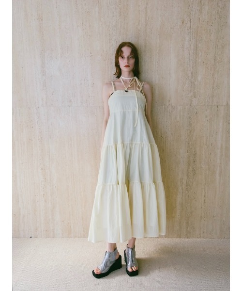 ワンピース Eyelet Tiered Dress marte Eyelet Tiered Dress/アイレットティアードドレス（ワンピース