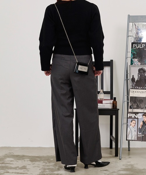 CavariA(キャバリア)の「インタックワイドパンツ(その他パンツ・レディース・チャコールグレー/ブラック/ネイビー/ブラウン・マルチサイズ)」の9枚目の写真