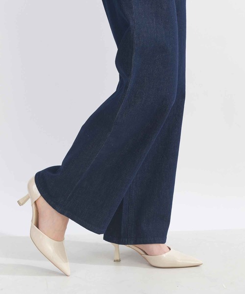 PICCIN（ピッチン）の「【セットアップ可能】ポケットフリルワイドラメデニムパンツ（デニムパンツ・レディース・ブルー・M/L）」の4枚目の写真