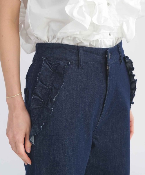 PICCIN（ピッチン）の「【セットアップ可能】ポケットフリルワイドラメデニムパンツ（デニムパンツ・レディース・ブルー・M/L）」の18枚目の写真