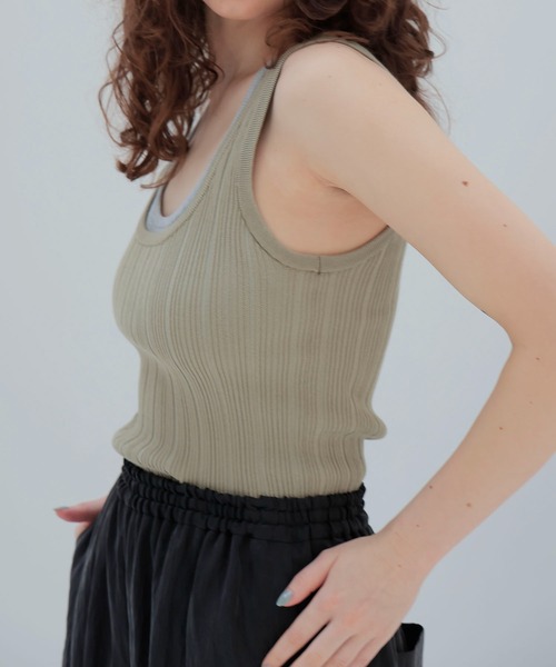 venit(ヴェニット)の「VENIT / acetate cotton 2way tank(アセテートコットン2ウェイタンク VEK-7512-A)(タンクトップ・レディース・カーキ・38)」の9枚目の写真