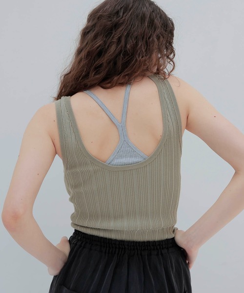 venit(ヴェニット)の「VENIT / acetate cotton 2way tank(アセテートコットン2ウェイタンク VEK-7512-A)(タンクトップ・レディース・カーキ・38)」の8枚目の写真