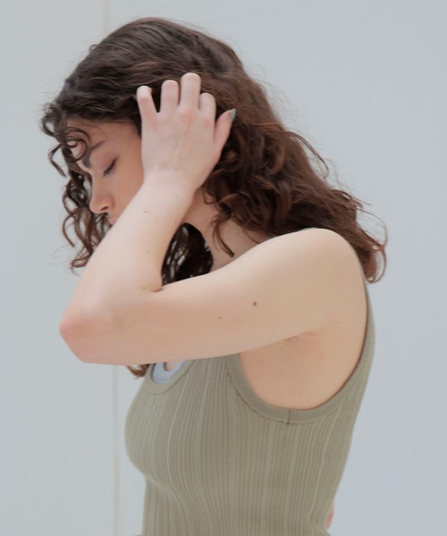 venit(ヴェニット)の「VENIT / acetate cotton 2way tank(アセテートコットン2ウェイタンク VEK-7512-A)(タンクトップ・レディース・カーキ・38)」の6枚目の写真