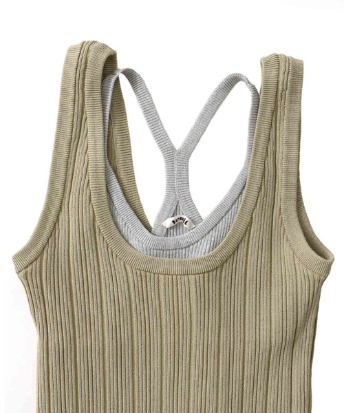 venit(ヴェニット)の「VENIT / acetate cotton 2way tank(アセテートコットン2ウェイタンク VEK-7512-A)(タンクトップ・レディース・カーキ・38)」の4枚目の写真
