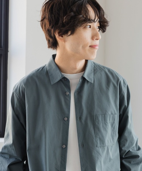 GLOBAL WORK（グローバルワーク）の「シーズンレスシャツ/シアー/長袖/147186（シャツ/ブラウス・メンズ・その他/ライトブルー/ライトグレー/カーキ/チャコールグレー・LARGE/X-LARGE/MEDIUM/SMALL）」の6枚目の写真