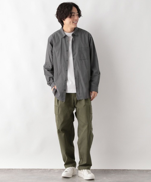 GLOBAL WORK（グローバルワーク）の「シーズンレスシャツ/シアー/長袖/147186（シャツ/ブラウス・メンズ・その他/ライトブルー/ライトグレー/カーキ/チャコールグレー・LARGE/X-LARGE/MEDIUM/SMALL）」の11枚目の写真