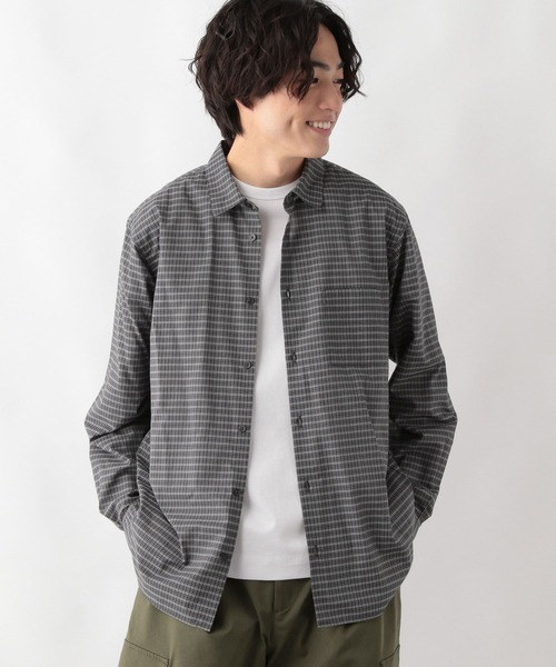 GLOBAL WORK（グローバルワーク）の「シーズンレスシャツ/シアー/長袖/147186（シャツ/ブラウス・メンズ・その他/ライトブルー/ライトグレー/カーキ/チャコールグレー・LARGE/X-LARGE/MEDIUM/SMALL）」の13枚目の写真