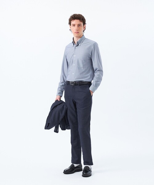 MACKINTOSH PHILOSOPHY（ﾏｯｷﾝﾄｯｼｭ ﾌｨﾛｿﾌｨｰ）の「トロッター シャツ スクエアボタンダウン トリコットバリエーション（シャツ/ブラウス・メンズ・ホワイト/グレー系その他2/ブルー/ブルー系その他7/ダークネイビー・40/38/42）」の19枚目の写真