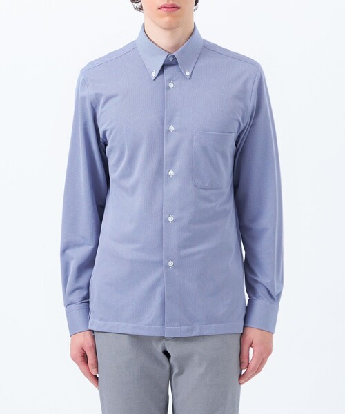 MACKINTOSH PHILOSOPHY（ﾏｯｷﾝﾄｯｼｭ ﾌｨﾛｿﾌｨｰ）の「トロッター シャツ スクエアボタンダウン トリコットバリエーション（シャツ/ブラウス・メンズ・ホワイト/グレー系その他2/ブルー/ブルー系その他7/ダークネイビー・40/38/42）」の17枚目の写真