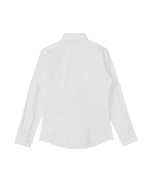 TOKYO SHIRTS（トウキョウシャツ）の「透け防止 形態安定ノーアイロン レギュラー 長袖ビジネスワイシャツ（ビジネスシャツ・レディース・ホワイト・LL/L/XL/S/M）」の2枚目の写真