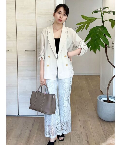 LAGUNAMOON（ラグナムーン）の「ロールアップジャケット（テーラードジャケット・レディース・ネイビー/ベージュ/ブラック・FREE/X-SMALL）」の13枚目の写真