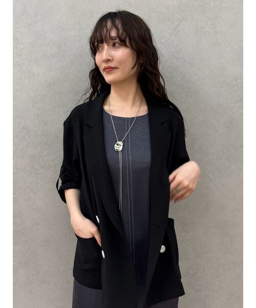 LAGUNAMOON（ラグナムーン）の「ロールアップジャケット（テーラードジャケット・レディース・ネイビー/ベージュ/ブラック・FREE/X-SMALL）」の19枚目の写真