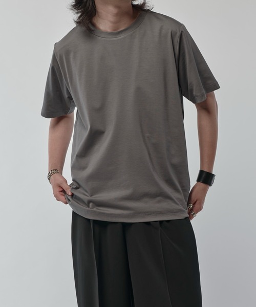 Lui's(ルイス)の「SHINE ベーシックTシャツ(Tシャツ/カットソー・メンズ・ホワイト/グレー/チャコールグレー/ブラック・S/M)」の4枚目の写真