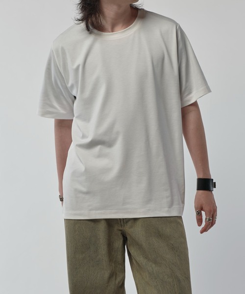 Lui's(ルイス)の「SHINE ベーシックTシャツ(Tシャツ/カットソー・メンズ・ホワイト/グレー/チャコールグレー/ブラック・S/M)」の2枚目の写真