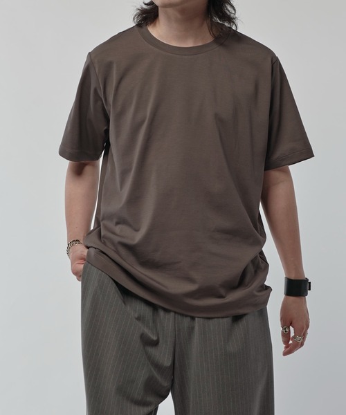 Lui's(ルイス)の「SHINE ベーシックTシャツ(Tシャツ/カットソー・メンズ・ホワイト/グレー/チャコールグレー/ブラック・S/M)」の3枚目の写真