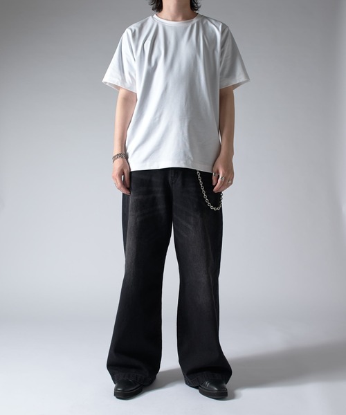 Lui's(ルイス)の「SHINE ベーシックTシャツ(Tシャツ/カットソー・メンズ・ホワイト/グレー/チャコールグレー/ブラック・S/M)」の8枚目の写真