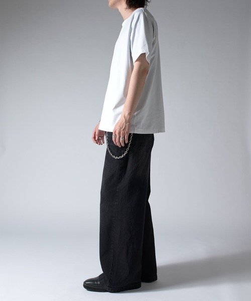 Lui's(ルイス)の「SHINE ベーシックTシャツ(Tシャツ/カットソー・メンズ・ホワイト/グレー/チャコールグレー/ブラック・S/M)」の9枚目の写真