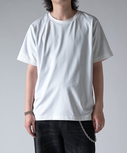 Lui's(ルイス)の「SHINE ベーシックTシャツ(Tシャツ/カットソー・メンズ・ホワイト/グレー/チャコールグレー/ブラック・S/M)」の5枚目の写真