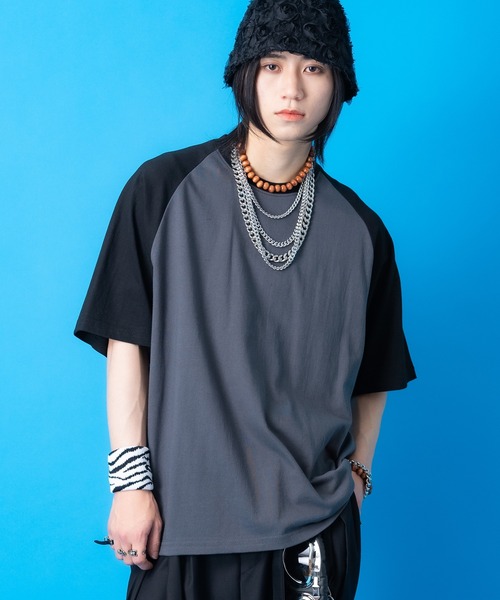 a.p.o.v.（エーピーオービー）の「a.p.o.v. オーバーサイズラグランTシャツ（Tシャツ/カットソー・メンズ・グレー系1/グレー系2/ホワイト×ブラック/ホワイト×レッド/ホワイト×ネイビー・L/M）」の5枚目の写真