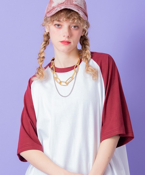a.p.o.v.（エーピーオービー）の「a.p.o.v. オーバーサイズラグランTシャツ（Tシャツ/カットソー・メンズ・グレー系1/グレー系2/ホワイト×ブラック/ホワイト×レッド/ホワイト×ネイビー・L/M）」の2枚目の写真