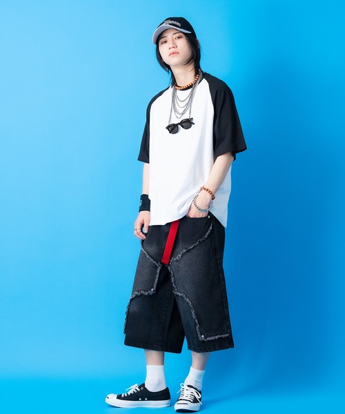 a.p.o.v.（エーピーオービー）の「a.p.o.v. オーバーサイズラグランTシャツ（Tシャツ/カットソー・メンズ・グレー系1/グレー系2/ホワイト×ブラック/ホワイト×レッド/ホワイト×ネイビー・L/M）」の11枚目の写真
