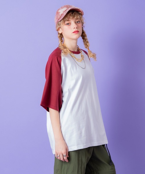 a.p.o.v.（エーピーオービー）の「a.p.o.v. オーバーサイズラグランTシャツ（Tシャツ/カットソー・メンズ・グレー系1/グレー系2/ホワイト×ブラック/ホワイト×レッド/ホワイト×ネイビー・L/M）」の7枚目の写真