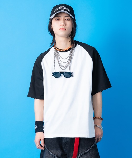 a.p.o.v.（エーピーオービー）の「a.p.o.v. オーバーサイズラグランTシャツ（Tシャツ/カットソー・メンズ・グレー系1/グレー系2/ホワイト×ブラック/ホワイト×レッド/ホワイト×ネイビー・L/M）」の10枚目の写真