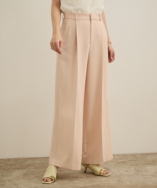 ROPE'（ロペ）の「[美人パンツ]ダブルクロスワイドパンツ/イージーケア（その他パンツ・レディース・ブラック/ベージュ/ピンク・40/36/38/34）」の3枚目の写真