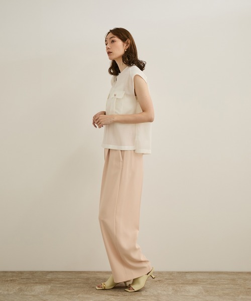 ROPE'（ロペ）の「[美人パンツ]ダブルクロスワイドパンツ/イージーケア（その他パンツ・レディース・ブラック/ベージュ/ピンク・40/36/38/34）」の11枚目の写真