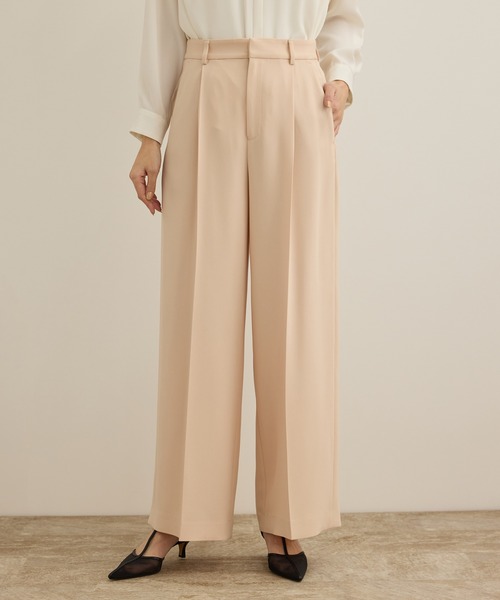 ROPE'（ロペ）の「[美人パンツ]ダブルクロスワイドパンツ/イージーケア（その他パンツ・レディース・ブラック/ベージュ/ピンク・40/36/38/34）」の12枚目の写真
