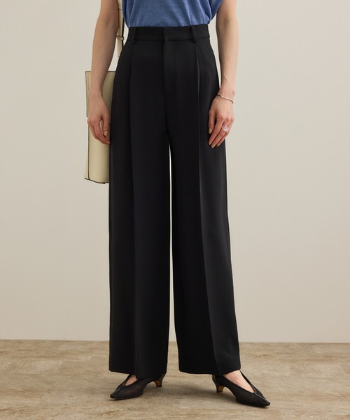 ＜H＞ダブルクロス ワイドパンツ H BEAUTY&YOUTH UNITED ARROWS（エイチビューティーアンドユース