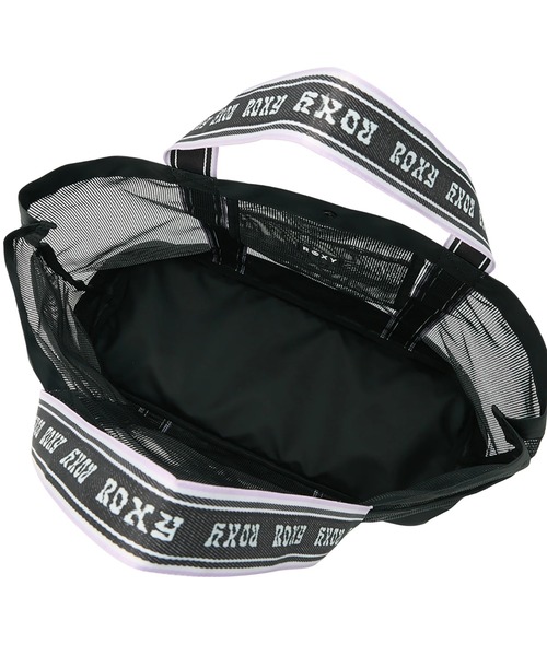 ROXY(ロキシー)の「WILD FLOWER MESH TOT/ロキシー撥水加工メッシュトートバッグ・ビーチバッグ(トートバッグ・レディース・パープル/ブラック・FREE)」の3枚目の写真