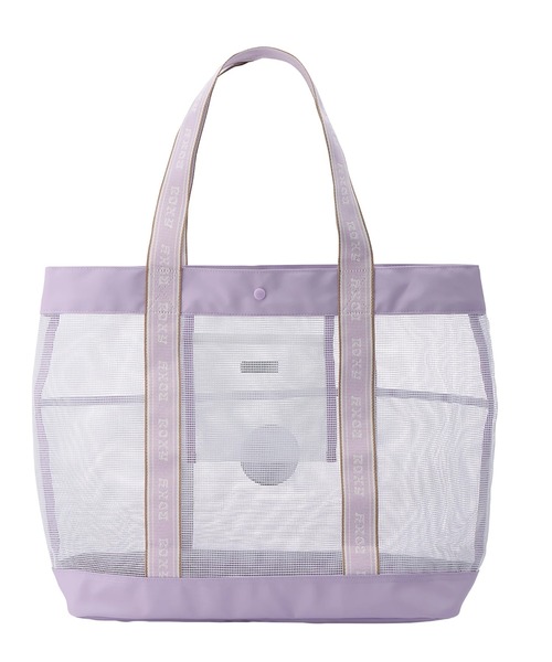 ROXY(ロキシー)の「WILD FLOWER MESH TOT/ロキシー撥水加工メッシュトートバッグ・ビーチバッグ(トートバッグ・レディース・パープル/ブラック・FREE)」の5枚目の写真