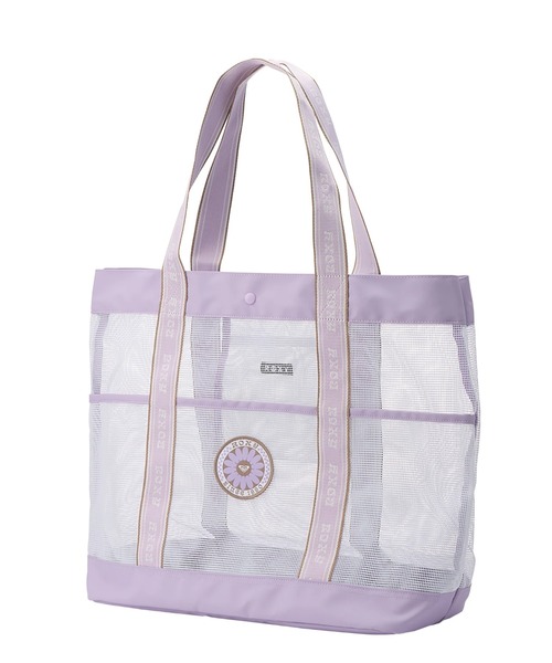 ROXY(ロキシー)の「WILD FLOWER MESH TOT/ロキシー撥水加工メッシュトートバッグ・ビーチバッグ(トートバッグ・レディース・パープル/ブラック・FREE)」の6枚目の写真