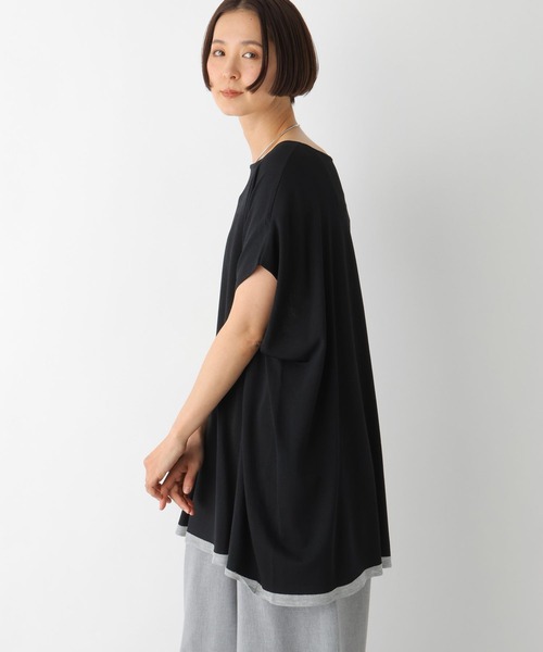 LEPSIM（レプシィム）の「14ゲージタックチュニックワンピース　327261（チュニック・レディース・ブラック/グリーン系その他/ライトグレー・FREE）」の6枚目の写真
