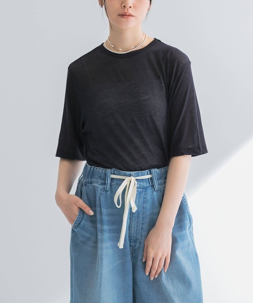 「URBAN RESEARCH」 半袖Tシャツ FREE チャコールグレー レディース URBAN RESEARCH Sonny Label tシャツ SHELTECH オーバーサイズT
