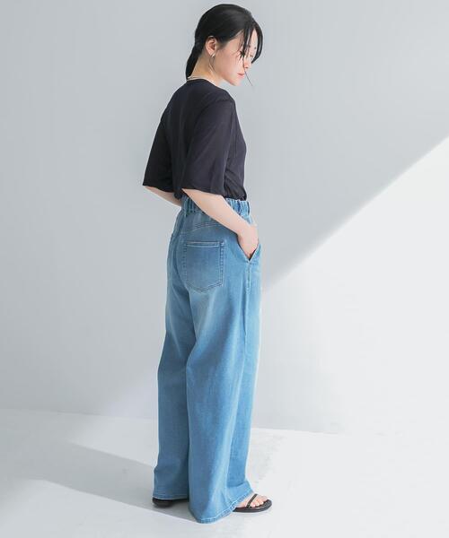 URBAN RESEARCH（アーバンリサーチ）の「new basic　ドライツイストシアーTシャツ（Tシャツ/カットソー・レディース・ブラック/ホワイト/ネイビー/バーガンディー/チャコールグレー・FREE）」の9枚目の写真