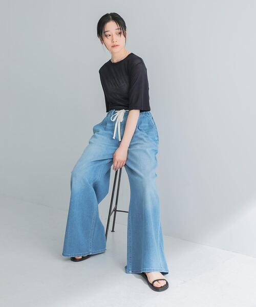 URBAN RESEARCH（アーバンリサーチ）の「new basic　ドライツイストシアーTシャツ（Tシャツ/カットソー・レディース・ブラック/ホワイト/ネイビー/バーガンディー/チャコールグレー・FREE）」の11枚目の写真