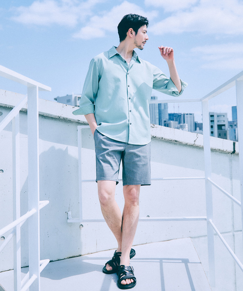 ABAHOUSE GRAY(アバハウスグレイ)の「【ハイパーストレッチ】ヘリンボーン ショートパンツ / ショーツ(その他パンツ・メンズ・ブラック/チャコールグレー/ネイビー/ベージュ・46/48/50)」の5枚目の写真