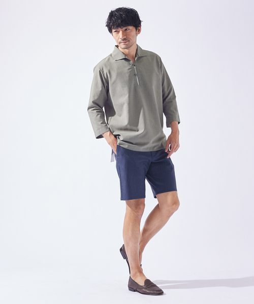 ABAHOUSE GRAY(アバハウスグレイ)の「【ハイパーストレッチ】ヘリンボーン ショートパンツ / ショーツ(その他パンツ・メンズ・ブラック/チャコールグレー/ネイビー/ベージュ・46/48/50)」の21枚目の写真
