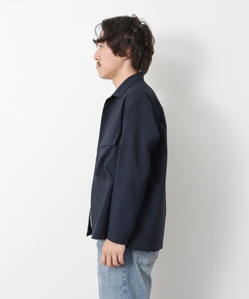 NOLLEY’S(ノーリーズ)の「《セットアップ対応》イージーケア ストレッチポプリン シャツブルゾン 25SS(シャツ/ブラウス・メンズ・ネイビー/ベージュ/チャコールグレー・S/M/L)」の8枚目の写真