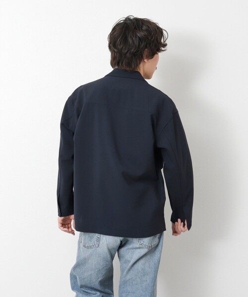 NOLLEY’S(ノーリーズ)の「《セットアップ対応》イージーケア ストレッチポプリン シャツブルゾン 25SS(シャツ/ブラウス・メンズ・ネイビー/ベージュ/チャコールグレー・S/M/L)」の9枚目の写真
