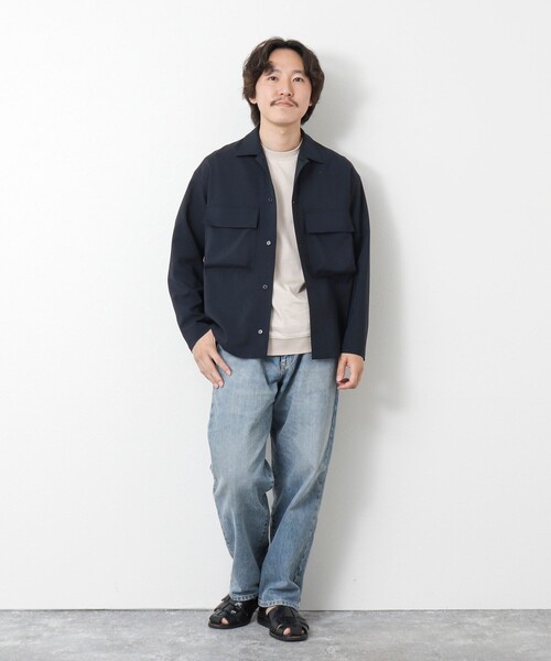 NOLLEY’S(ノーリーズ)の「《セットアップ対応》イージーケア ストレッチポプリン シャツブルゾン 25SS(シャツ/ブラウス・メンズ・ネイビー/ベージュ/チャコールグレー・S/M/L)」の11枚目の写真