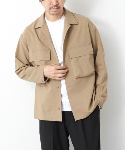NOLLEY’S(ノーリーズ)の「《セットアップ対応》イージーケア ストレッチポプリン シャツブルゾン 25SS(シャツ/ブラウス・メンズ・ネイビー/ベージュ/チャコールグレー・S/M/L)」の21枚目の写真