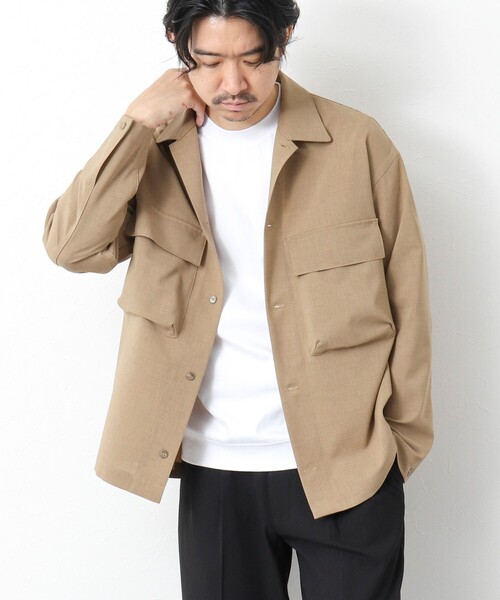 NOLLEY’S(ノーリーズ)の「《セットアップ対応》イージーケア ストレッチポプリン シャツブルゾン 25SS(シャツ/ブラウス・メンズ・ネイビー/ベージュ/チャコールグレー・S/M/L)」の22枚目の写真