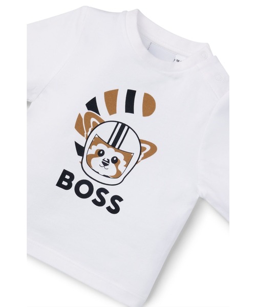 BOSS（ボス）の「ベビー ロングスリーブTシャツ レッサーパンダデザイン（Tシャツ/カットソー・キッズ・ホワイト・60/71/67/74/81）」の3枚目の写真