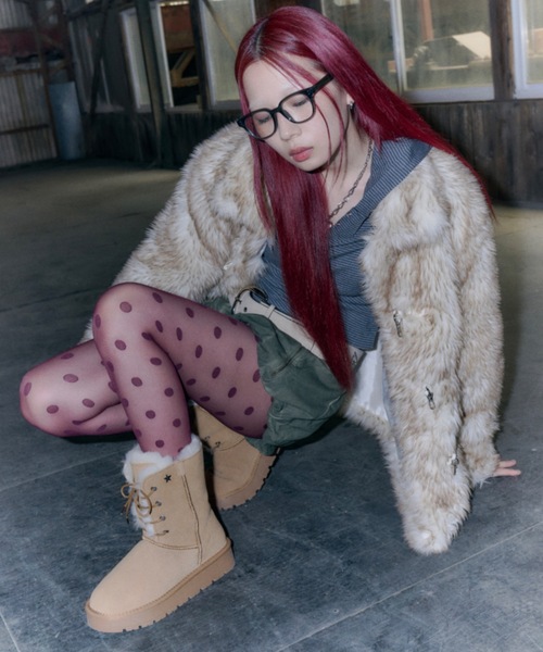 DTYYPE(ドタイプ)の「8ホールムートンブーツ(ブーツ・レディース・カーキ/ブラウン・LARGE/MEDIUM/SMALL/X-LARGE)」の4枚目の写真