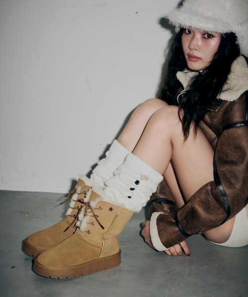 DTYYPE(ドタイプ)の「8ホールムートンブーツ(ブーツ・レディース・カーキ/ブラウン・LARGE/MEDIUM/SMALL/X-LARGE)」の14枚目の写真