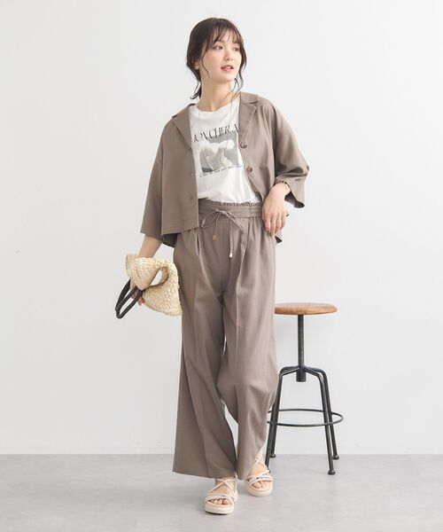 earth music&ecology(アースミュージックアンドエコロジー)の「リラックスシャツジャケット(シャツ/ブラウス・レディース・ブラック/ベージュ/モカ・FREE)」の14枚目の写真